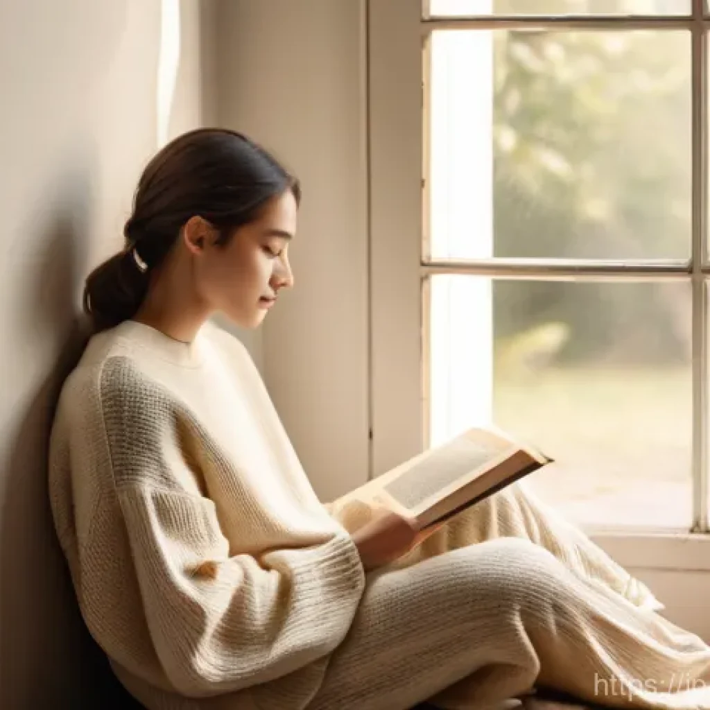 기독교와 교리서 - **Prompt 1: Tranquil Reflection with Ancient Texts**
A serene young woman, in her early twenties...