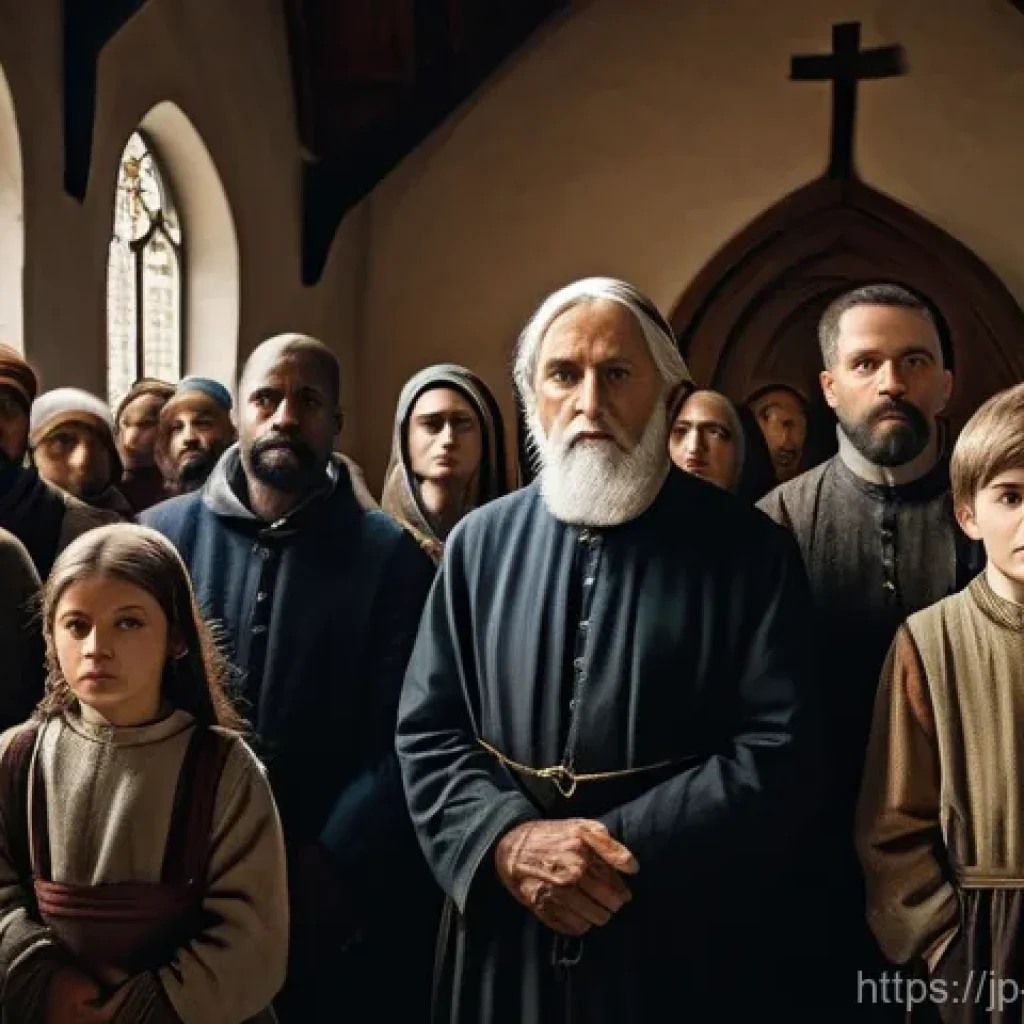 기독교와 민족주의 - **"Faith as a Unifying Force Amidst Adversity"**
A powerful illustration depicting a diverse gro...